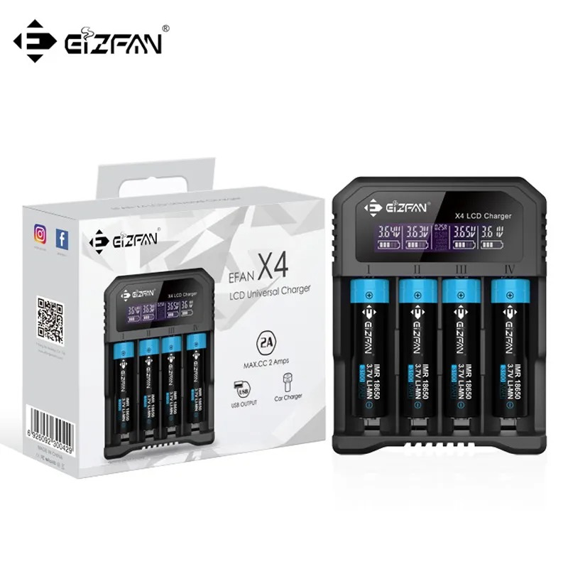 Efan Unique X4, Battery Charger, 18650 Charger, LCD display Universal Charger suppliers - Image 3
