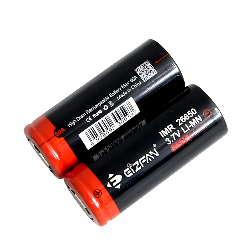 High Power Flashlight Battery Efan IMR 3.7V 26650 5500mAh 30A/60A High Drain Rechargeable Li-ion Cell for Searchlight Lamp LED - Image 4