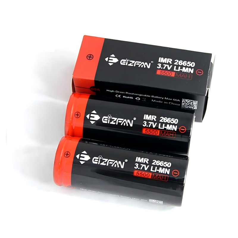 High Power Flashlight Battery Efan IMR 3.7V 26650 5500mAh 30A/60A High Drain Rechargeable Li-ion Cell for Searchlight Lamp LED - Image 3