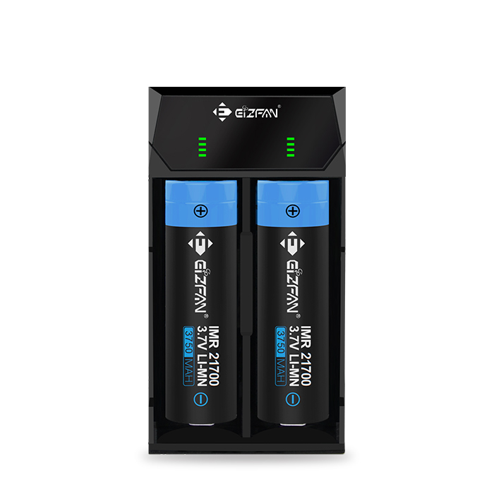 Eizfan Hot Selling NC2 Battery Charger for 18650 21700 Battery 2 Slots LED Charger 1A*2 Type-C Battery Charger - Image 2