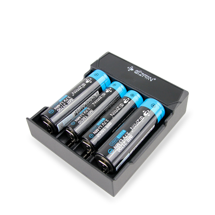 Good 4 Slots Battery Charger for 3.6V 3.7V Li-ion Batteries Eizfan NC4 LED Charger 18650 21700 20700 Battery USB Charger 5V 2A - Image 2