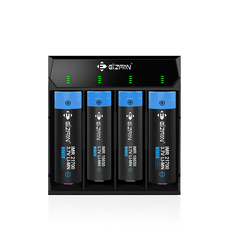 Good 4 Slots Battery Charger for 3.6V 3.7V Li-ion Batteries Eizfan NC4 LED Charger 18650 21700 20700 Battery USB Charger 5V 2A - Image 3