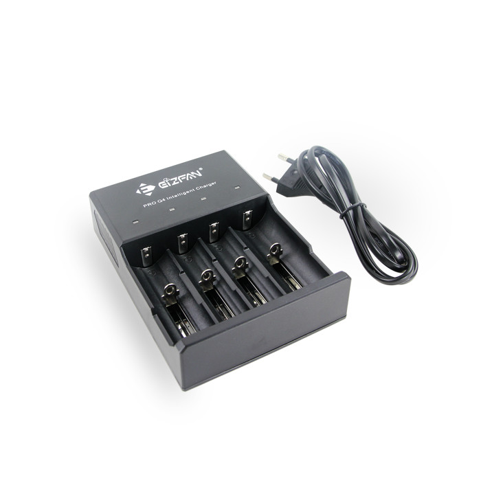 Eizfan Q4 Battery Charger 18650 21700 26650 Li-ion Batteries AU UK EU US Plug 3.6V 3.7V LED Battery Charger 4 Bay - Image 2