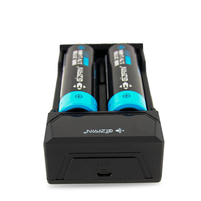 Eizfan Hot Selling NC2 Battery Charger for 18650 21700 Battery 2 Slots LED Charger 1A*2 Type-C Battery Charger - Image 3