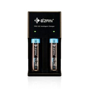 Efan Q2 Lithium ion Battery Charger 2 Slots LED plug Charger 3.6V 3.7V 18650 21700 Battery