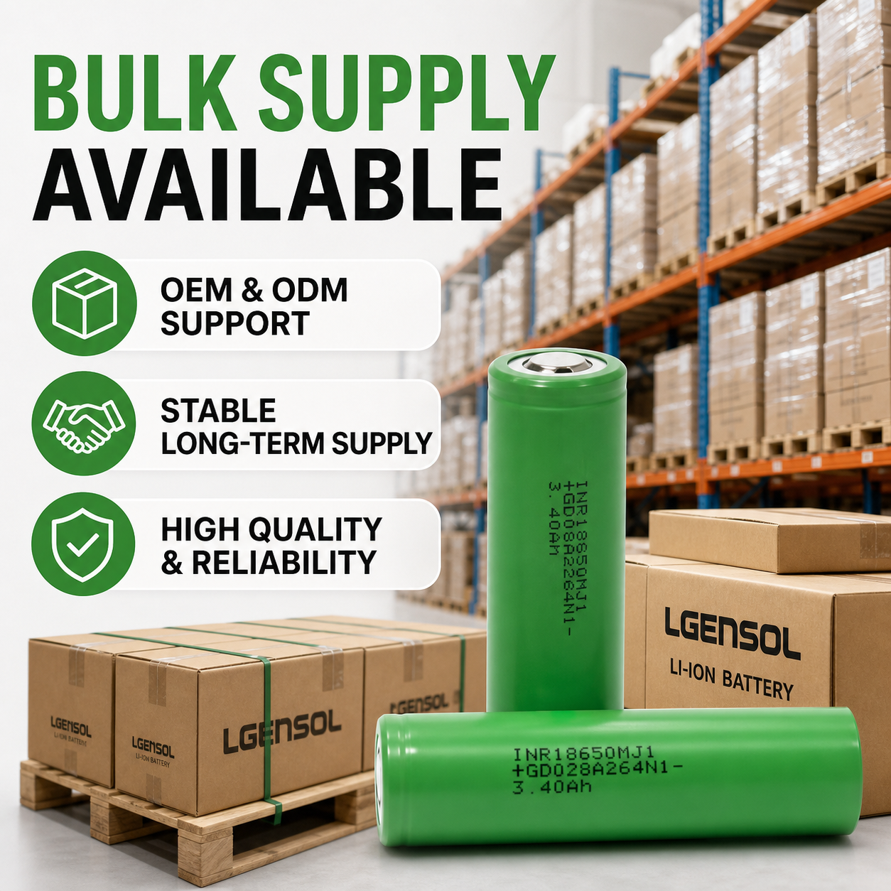 Eu Stock 18650 MJ1 3500mAh Lithium Ion Battery Cell for Portable Power Station Energy Storage Solution - Image 2