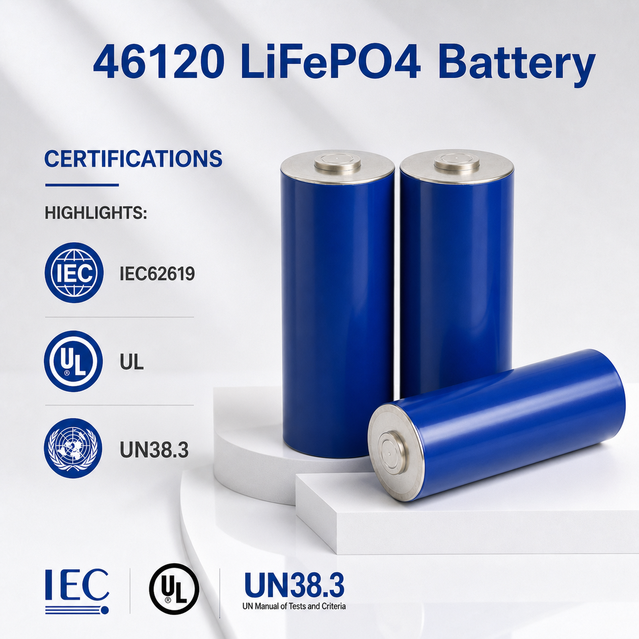 Yunshan Power 46120 25Ah LiFePO4 Battery Cell 3.2V High Power Lithium Iron Phosphate Battery for EV & Energy Storage Applications - Image 2