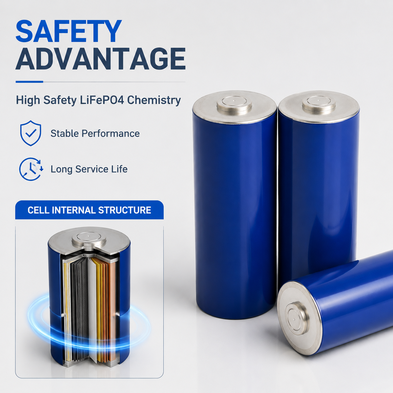 Yunshan Power 46120 25Ah LiFePO4 Battery Cell 3.2V High Power Lithium Iron Phosphate Battery for EV & Energy Storage Applications