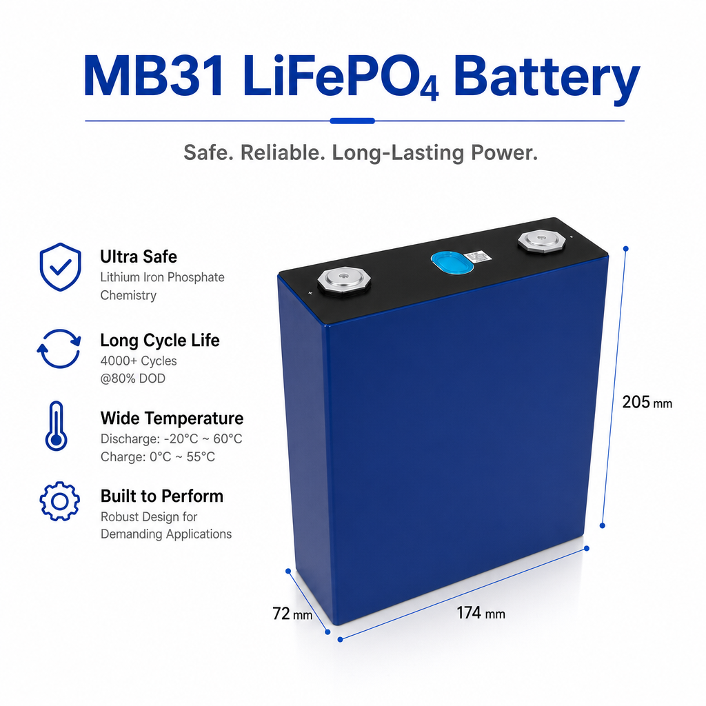 Proveedor de celdas de batería EVE MB31 314Ah LiFePO4 | Célula LFP para ESS & Fabricantes de baterías - Imagen 4