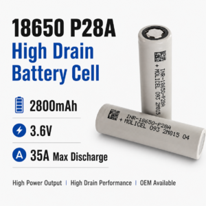 18650 P28A High Power Battery for Robotics and Industrial Applications | 2800mAh 35A Lithium-Ion Cell