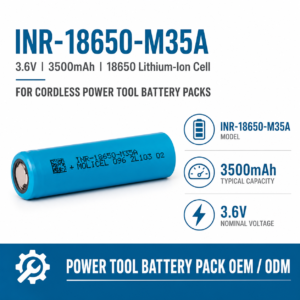 3.6V 3500mAh INR-18650-M35A 18650 Lithium Ion Battery Cell for Battery Pack Assembly Custom Rechargeable Battery OEM ODM Project