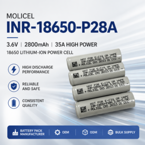 INR-18650-P28A 3.6V 2800mAh 35A High Power 18650 Lithium Ion Battery Cell for Battery Pack Manufacturer OEM Bulk Supply