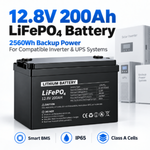 12.8بطارية V 100Ah LiFePO4 بقدرة 1.28 كيلو وات في الساعة بطارية ليثيوم فوسفات الحديد القابلة لإعادة الشحن لتخزين الطاقة الشمسية والطاقة الاحتياطية