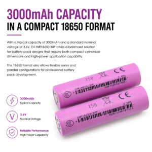Veículo elétrico autêntico 18650 30P 3000mAh 3.6V nova categoria um fabricante original cilíndrico 10C 3000mAh 18650 Baterias de íon de lítio