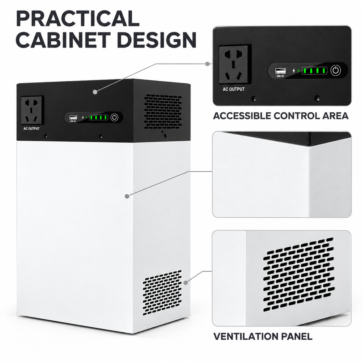 300W 896Wh Portable Power Station All-in-One Portable Energy Storage System EH-052 - Imagem 5