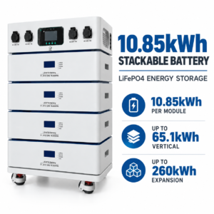 10.85kWh Stackable LiFePO4 Battery Storage System EH-61