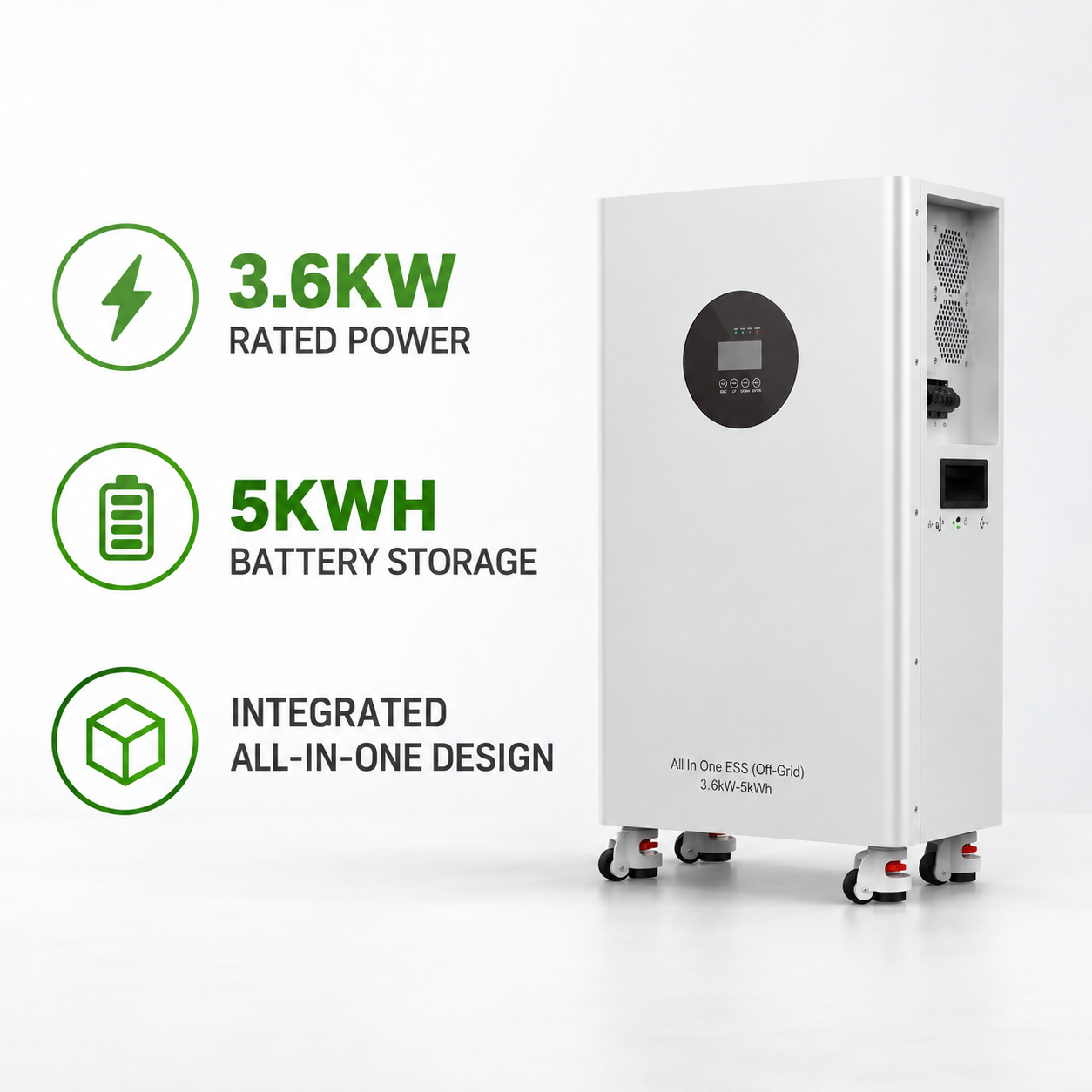 3.6KW 5KWH All-in-One Off-Grid Solar Energy Storage System for Home Backup Power EH-022 - Image 2