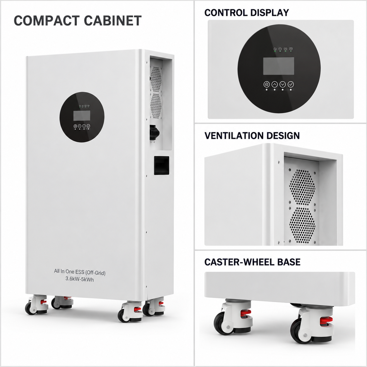 3.6KW 5KWH All-in-One Off-Grid Solar Energy Storage System for Home Backup Power EH-022 - Image 5
