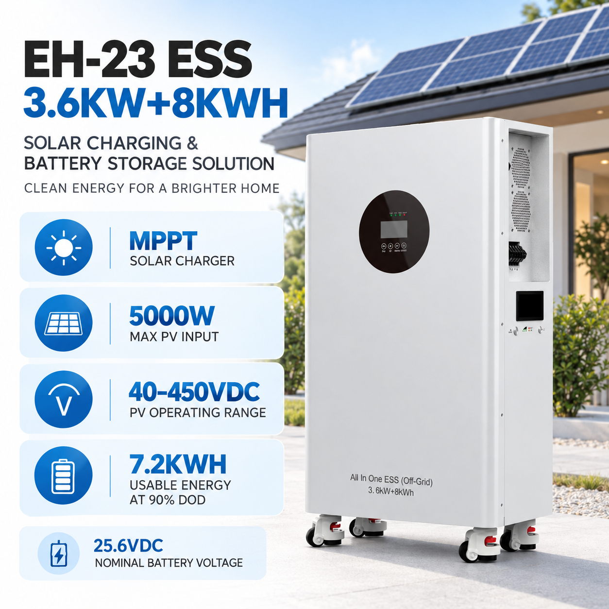 ESS 8KWH All-in-One Solar Energy Storage System with 3.6KW Inverter EH-23 - Image 5