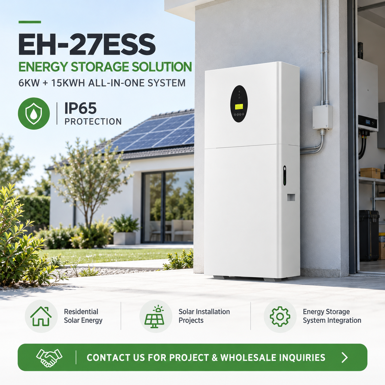 6KW 15KWH 280AH All-in-One Solar Energy Storage System with IP65 Protection EH-27 - Image 4