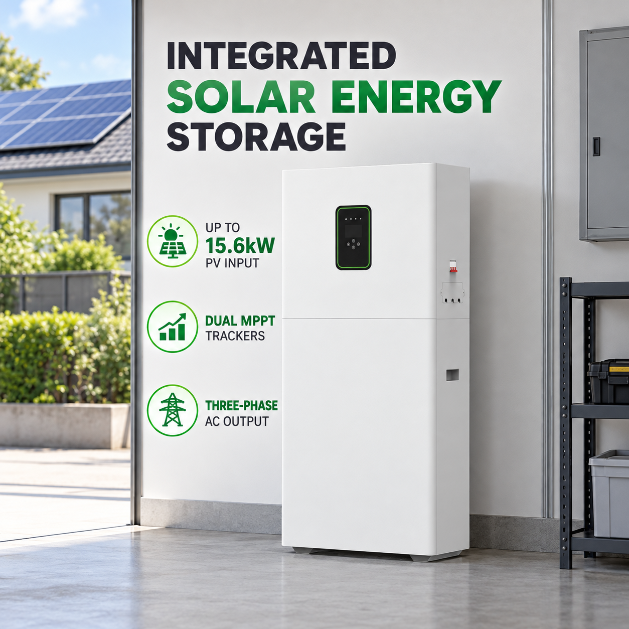 12kW 30.7kWh Three Phase All-in-One Energy Storage System with LiFePO4 Battery EH-46 - Image 3