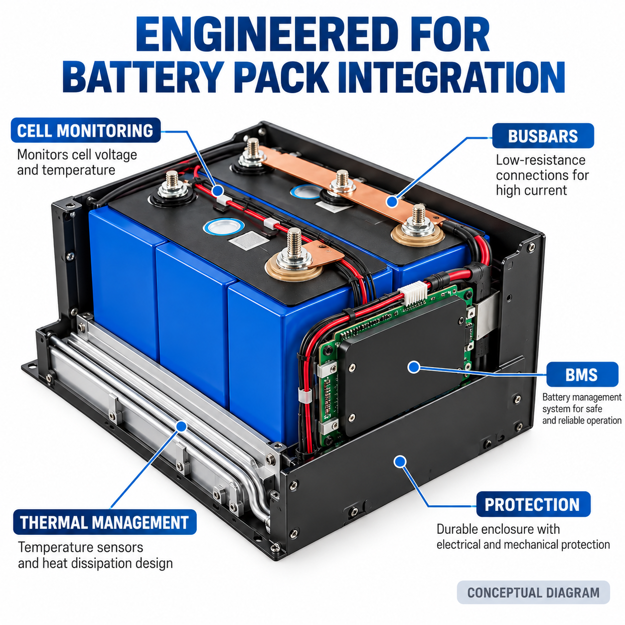 3.2V 100Ah LiFePO₄ Battery Cell for Energy Storage Applications - Image 2