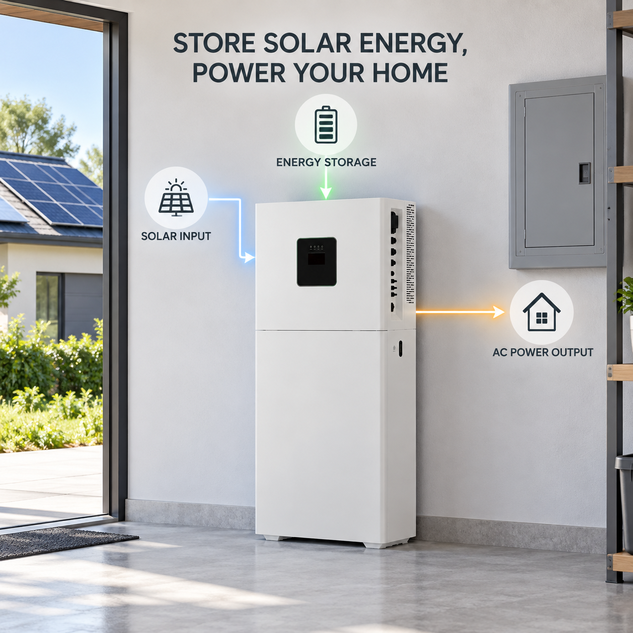 12kW 16kWh ALL IN ONE Three Phase Hybrid Energy Storage System EH-064 - Image 3