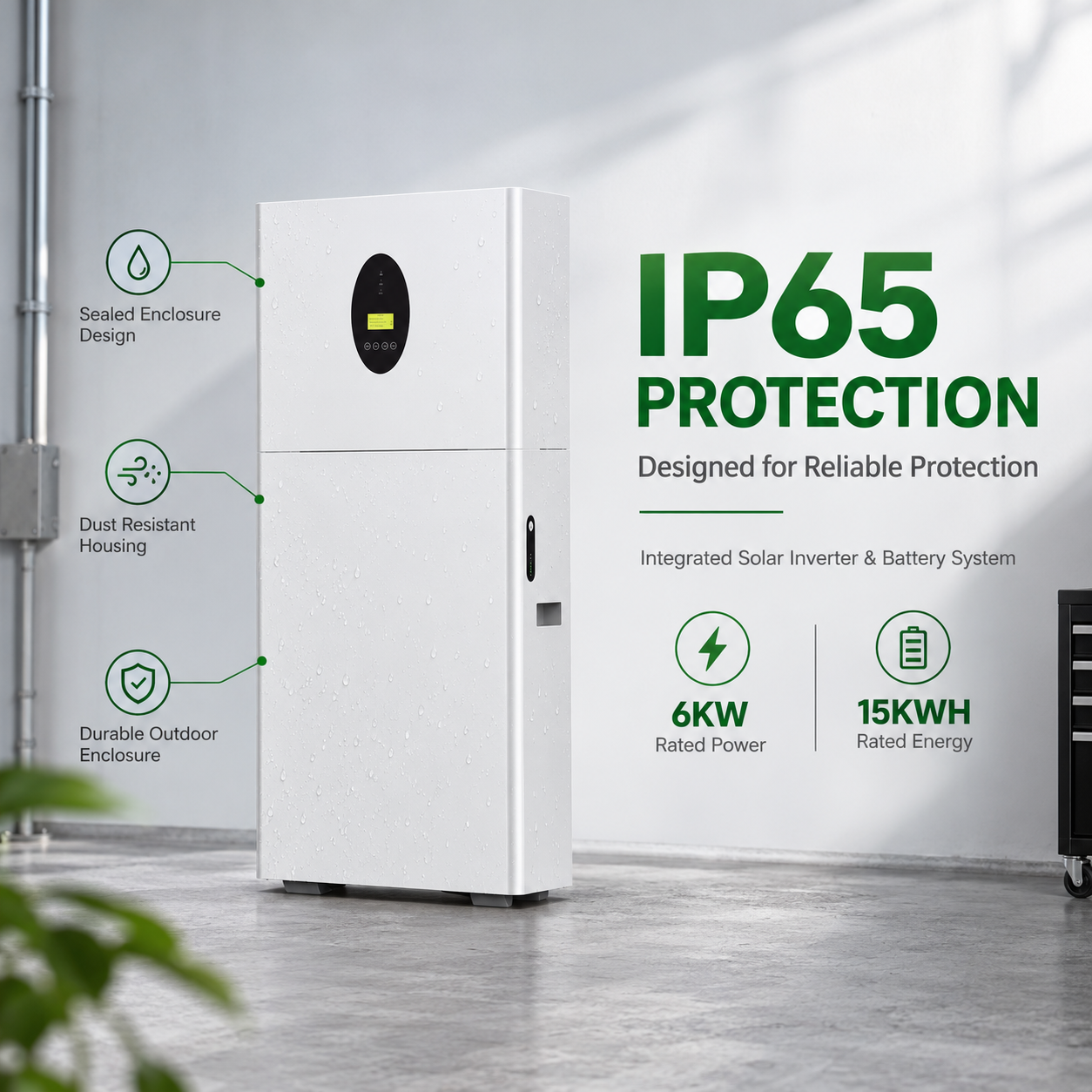 6KW 15KWH 280AH All-in-One Solar Energy Storage System with IP65 Protection EH-27 - Image 2
