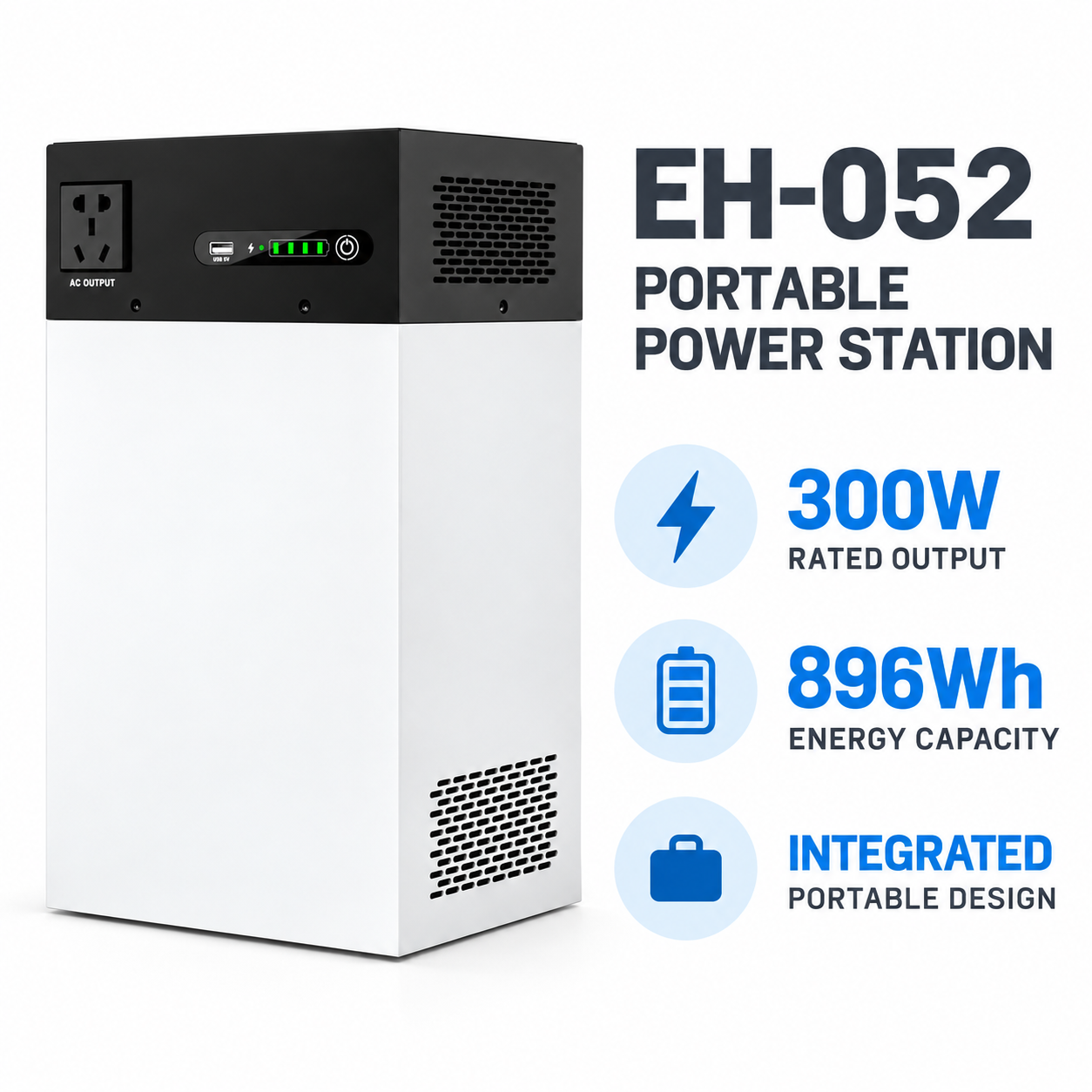 300W 896Wh Portable Power Station All-in-One Portable Energy Storage System EH-052
