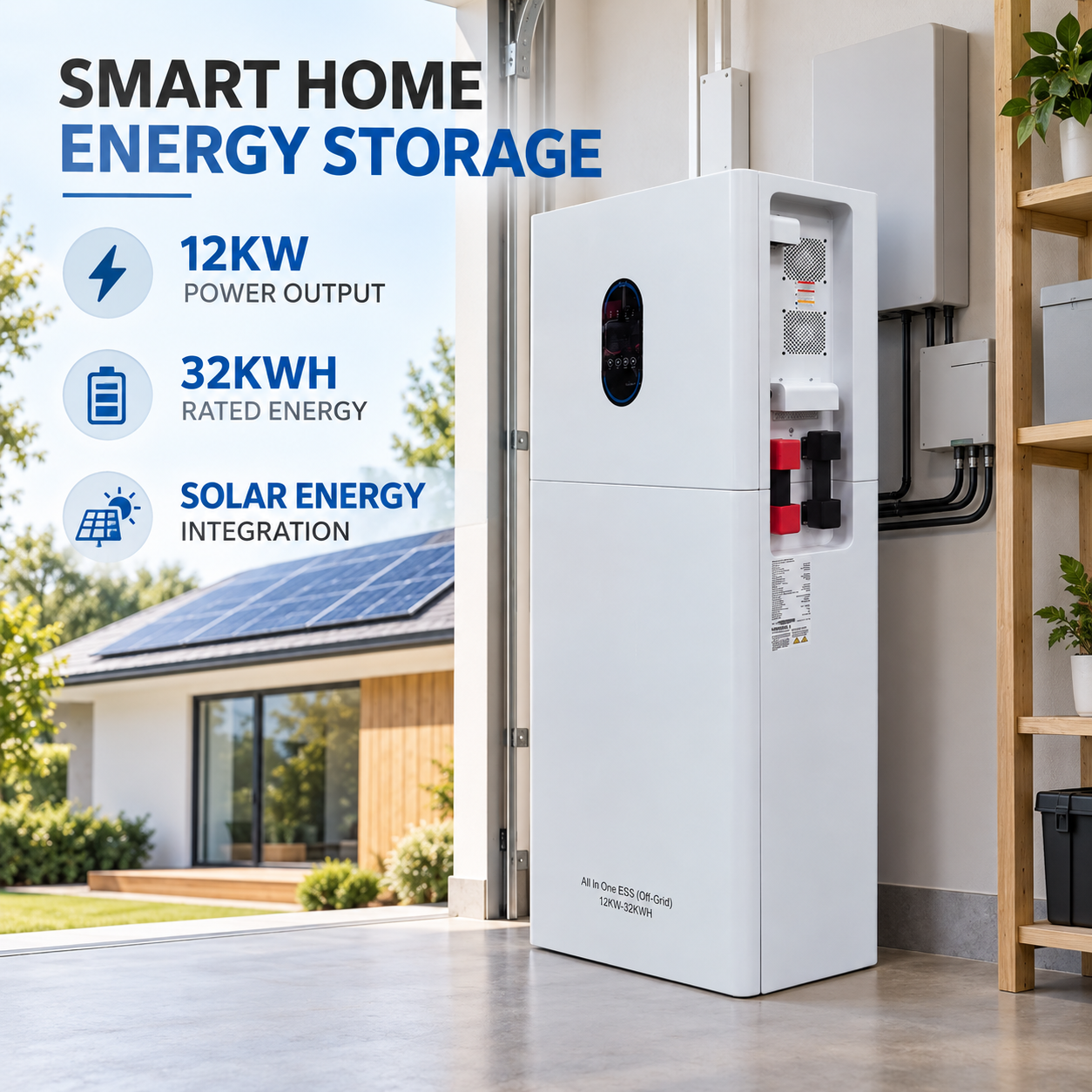 12KW 32KWH All-in-One Energy Storage System with Dual MPPT EH-032 - Imagem 5