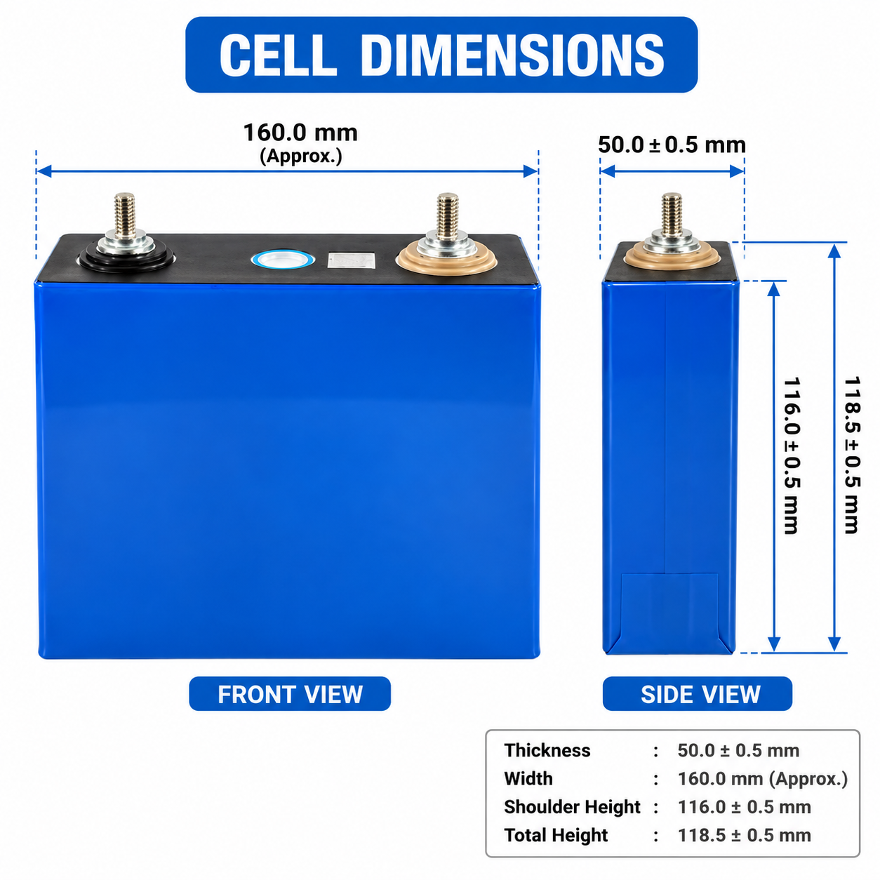 3.2V 100Ah LiFePO₄ Battery Cell for Energy Storage Applications - Image 6