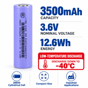 FEB 18650-35EA 3500mAh 3.6V Low Temperature Lithium-Ion Rechargeable Battery Cell
