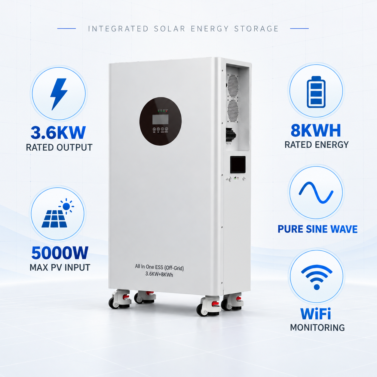 ESS 8KWH All-in-One Solar Energy Storage System with 3.6KW Inverter EH-23 - Image 3