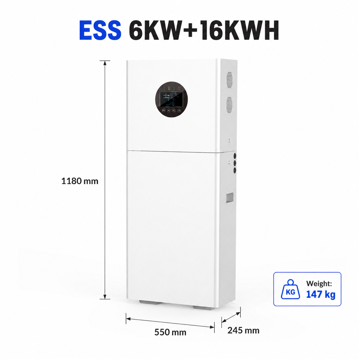 ESS 6KW+16KWH ALL-IN-ONE INVERTER &BATTERY SYSTEM 314AH LiFePO4 Battery EH-26 - Image 3